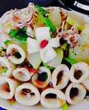 Mực xào su hào cần tỏi