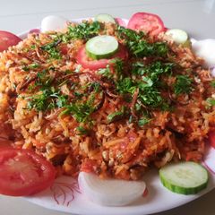A picture of Restaurant Style Mataki Pulav.