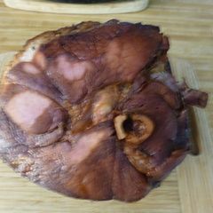 A picture of Smoked Honey-Cola Glazed Sunday Ham.