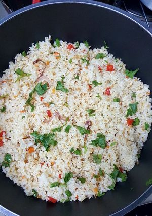 A picture of Red Pepper Fried Rice.