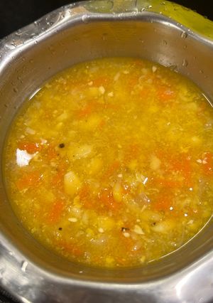 A picture of Corn soup.