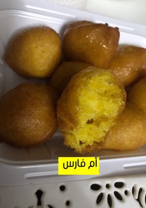 صورة لوصفة لقيمات بالزعفران