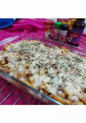 A picture of Baked mostaccioli.