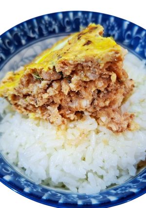Hình của món Cá Hộp Chưng Trứng Thịt Băm.