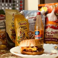 Cafe Style Shami BurGer 🍔 A picture of Cafe Style Shami BurGer 🍔.