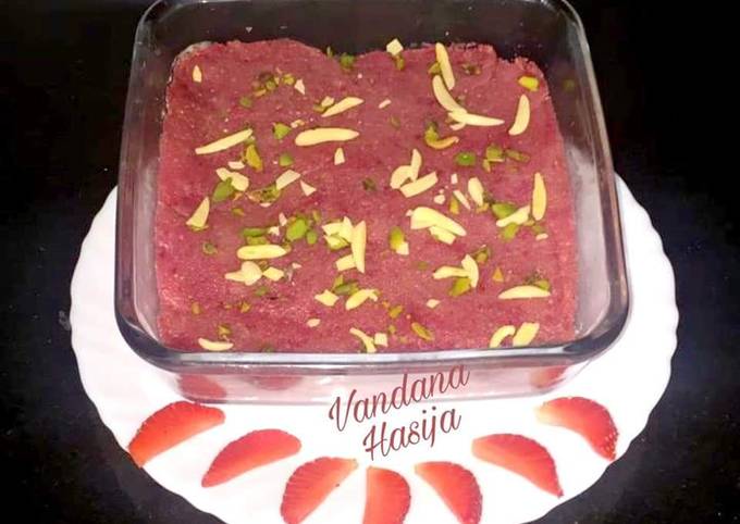 Step-by-Step Guide to Make Speedy Strawberry Barfi…It&#39;s my Innovatie sweet and tangy barfi