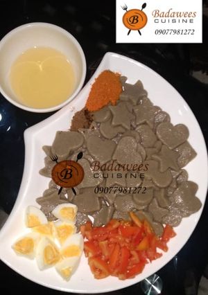 A picture of Heart and star shaped danwake.