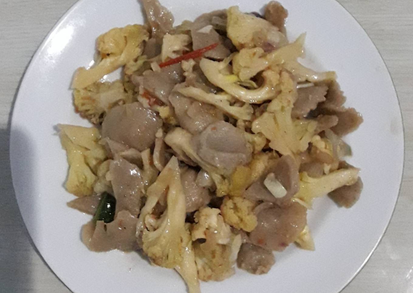 Tumis Kembang Kol Bakso