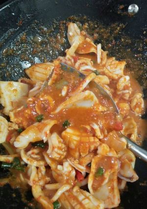 Foto resep Cumi saos padang pedass