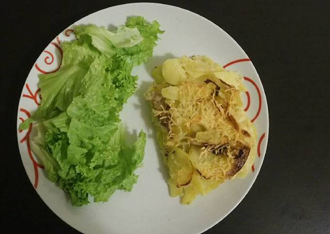 Recette Appétissante Gratin de pommes de terre aux pleurotes