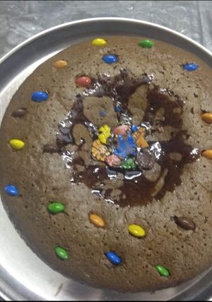 A picture of Eggless Chocolate cake.