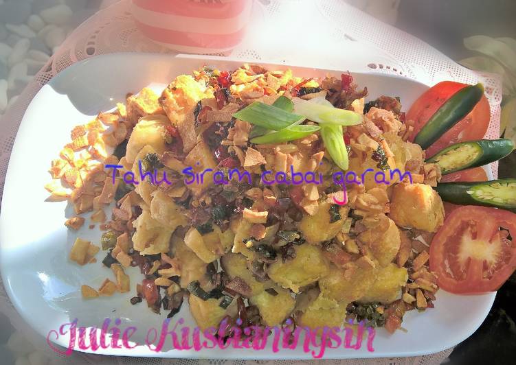 Resep Tahu Siram Cabe garam yang Enak Banget