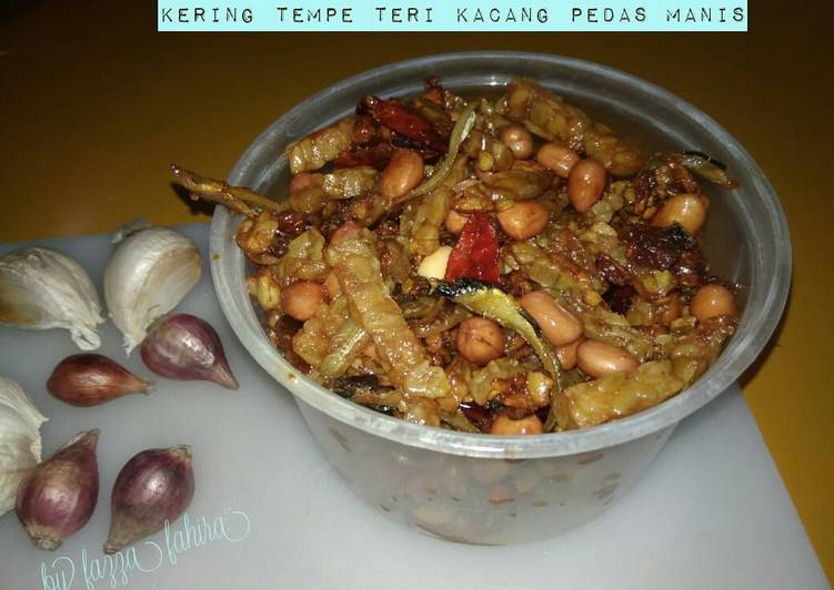 Resep Kering tempe, Teri, kacang Pedas manis Anti Gagal