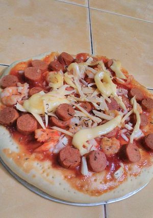 Foto resep Pizza sosis dan udang