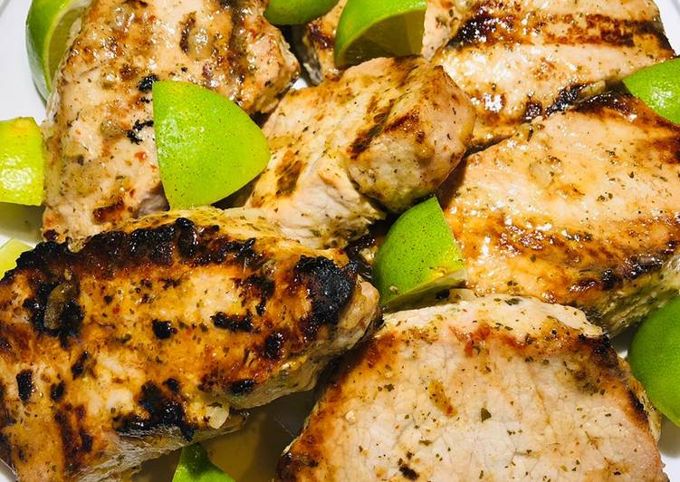 Grilled Jalapeño Lime Pork Chops