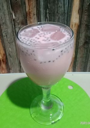 Foto resep Es susu gembira selasih ala dapur dina
