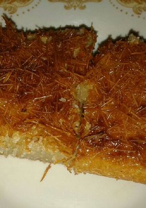 صورة لوصفة بسبوسه بالشعيريه والجبن