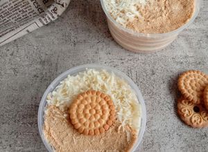 Foto resep Cheese cake lumer / khong guan desert box