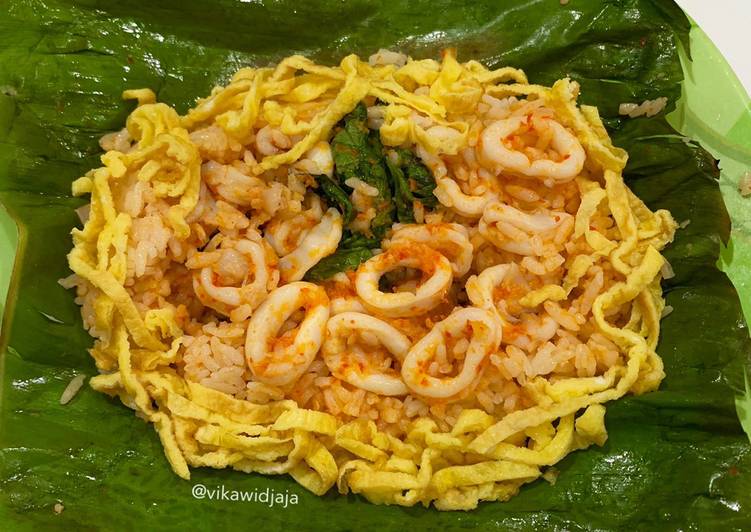 Nasi Bakar Cumi Simple