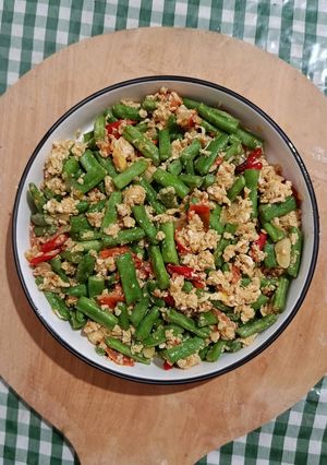 Foto resep Oseng Buncis Telur Orak Arik