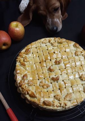 Une photo de Tarte décor aux pommes