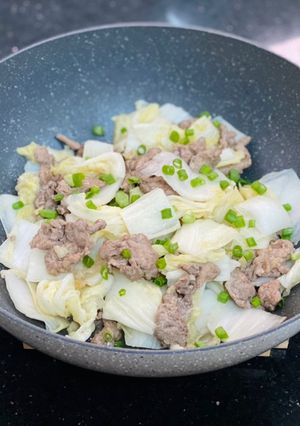 Hình của món Cải Bắp Thảo Xào Thịt Bò.