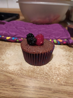 Una foto de Muffins de moras