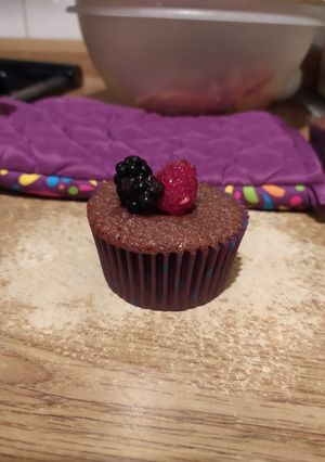 Una foto de Muffins de moras