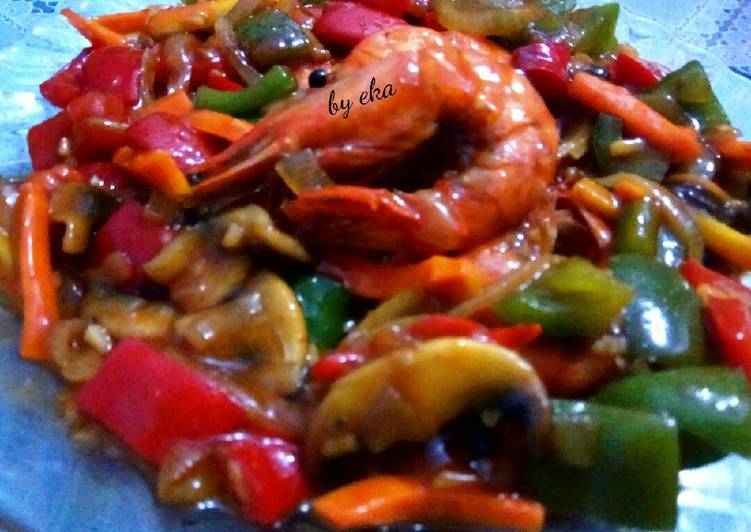 Resep Udang Jamur Asam Manis 🍄🍤, Menggugah Selera