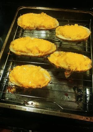 A picture of Loaded potato skins.