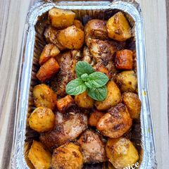 A picture of Oven Grilled Chicken and Potatoes.