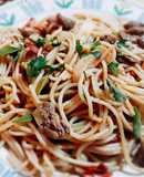Tallarín saltado de carne