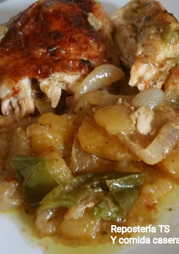 Una foto de Pollo a la cerveza al horno