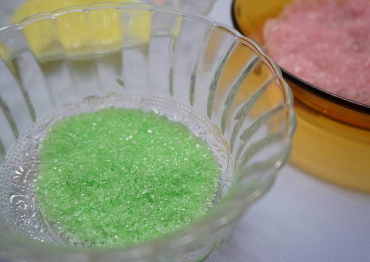 Resep Colorful sugar/gula warna warni oleh atikah bararah 