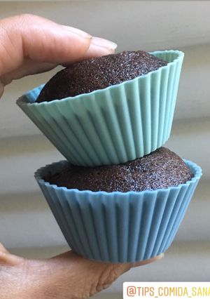 Una foto de Magdalenas de chocolate#dulce