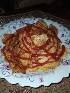 عکسی از دستور چیپس ترد و نمکی