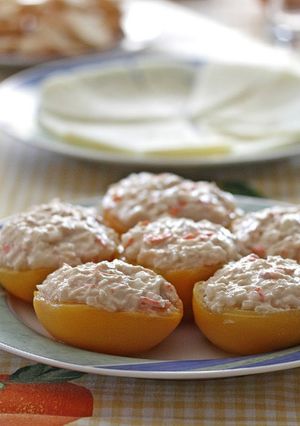 Una foto de Melocotones rellenos