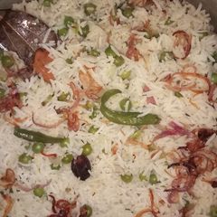 A picture of Saunfiya matar Pulao.