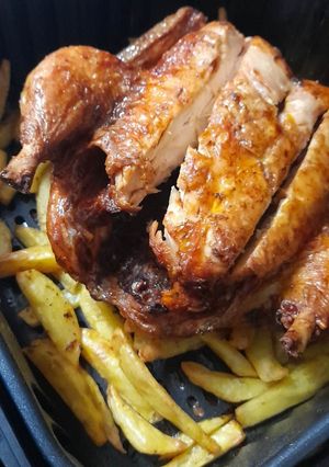 Foto de Frango com Batatas na airfryer