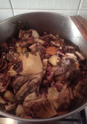 Foto di Pollo sopra un letto di radicchio