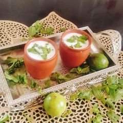 Gondhoraj Lebu Ghol(Kafir LimeButtermilk) 🍋 (Bengali style 🍋) A picture of Gondhoraj Lebu Ghol(Kafir LimeButtermilk) 🍋 (Bengali style 🍋).