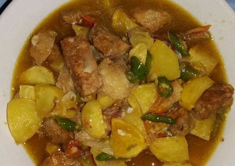 Kentang Tempe Pedas