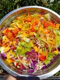 Ensalada multicolor + vinagreta de mostaza. ❤️
