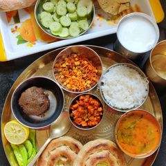 Restaurant Style Rajasthani Thali A picture of Restaurant Style Rajasthani Thali.