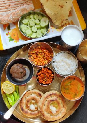 A picture of Restaurant Style Rajasthani Thali.