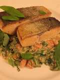 Salmão com salada de coco
