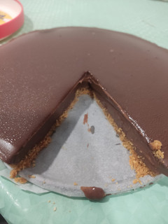 Una foto de Cheesecake de chocolate y naranja (sin leche ni huevo)