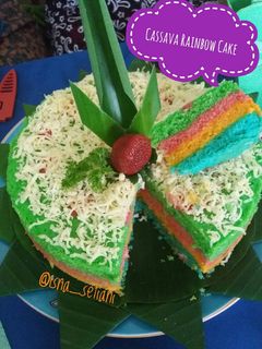 Foto resep Cassava Rainbow Cake