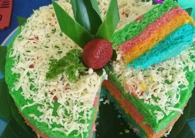 Cassava Rainbow Cake