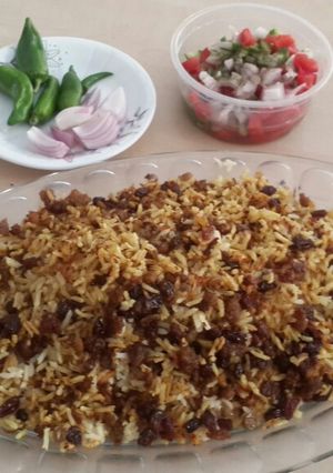 عکسی از دستور عدس پلو برای دو نفر